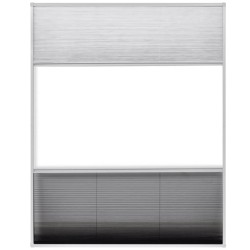 Moustiquaire plissée pour fenêtre et store Aluminium 80 x 100cm  