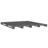 Lit de palette sans matelas gris 200x200 cm bois massif 