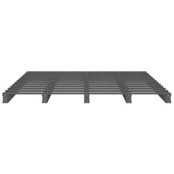 Lit de palette sans matelas gris 200x200 cm bois massif 