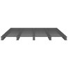 Lit de palette sans matelas gris 200x200 cm bois massif 