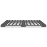 Lit de palette sans matelas gris 200x200 cm bois massif 