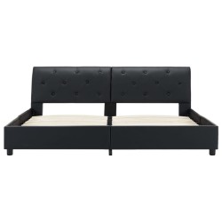 Cadre de lit Noir Similicuir 160 x 200 cm 