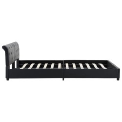 Cadre de lit Noir Similicuir 160 x 200 cm 