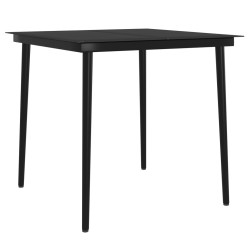 Ensemble à manger de jardin avec coussins 3 pcs Marron et noir 