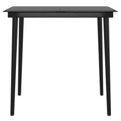Ensemble à manger de jardin avec coussins 3 pcs Marron et noir 