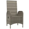 Chaises d'extérieur lot de 2 Résine tressée Gris 