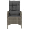 Chaises d'extérieur lot de 2 Résine tressée Gris 