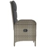 Chaises d'extérieur lot de 2 Résine tressée Gris 
