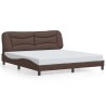 Cadre de lit sans matelas marron 180x200 cm similicuir 