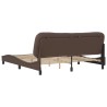 Cadre de lit sans matelas marron 180x200 cm similicuir 