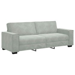 Canapé à 3 places Gris clair 180 cm Velours 