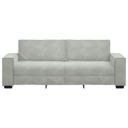 Canapé à 3 places Gris clair 180 cm Velours 