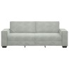 Canapé à 3 places Gris clair 180 cm Velours 
