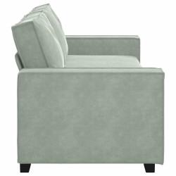 Canapé à 3 places Gris clair 180 cm Velours 