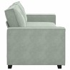 Canapé à 3 places Gris clair 180 cm Velours 