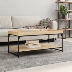 Table basse chêne sonoma 100x49x45 cm bois d'ingénierie 