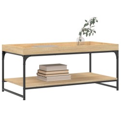 Table basse chêne sonoma 100x49x45 cm bois d'ingénierie 