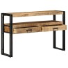 Tables d'appointNoires 120x33x75 cm en bois de manguier massif et métal 