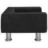 Canapé pour enfants noir 50x40x26,5 cm velours 