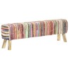 Banc 160 cm Multicolore Tissu chindi  