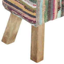 Banc 160 cm Multicolore Tissu chindi  