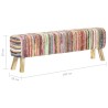 Banc 160 cm Multicolore Tissu chindi  