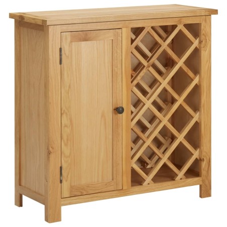 Casier à bouteilles 11 bouteilles 80x32x80cm Bois de chêne 
