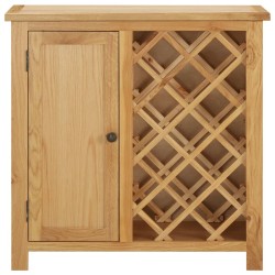 Casier à bouteilles 11 bouteilles 80x32x80cm Bois de chêne 