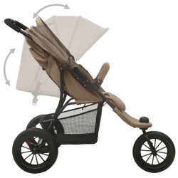 Poussette pour bébé Taupe Acier 