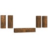 Ensemble de meubles TV 6 pcs Chêne fumé Bois d'ingénierie 