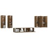 Ensemble de meubles TV 6 pcs Chêne fumé Bois d'ingénierie 