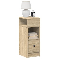 Table de chevet avec tiroir chêne sonoma 25x31x66 cm 