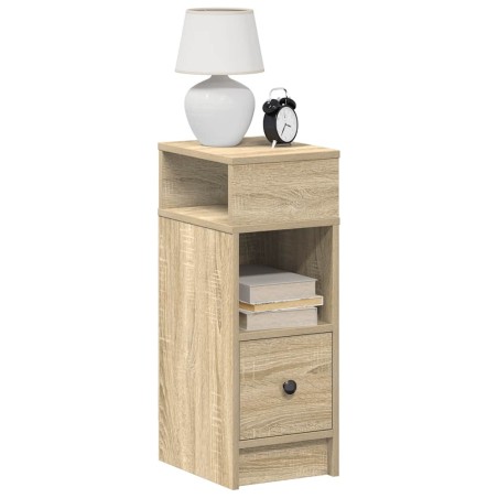 Table de chevet avec tiroir chêne sonoma 25x31x66 cm 