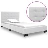 Cadre de lit Blanc Similicuir 120 x 200 cm 
