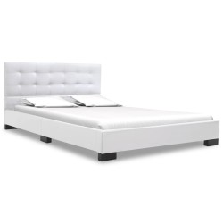 Cadre de lit Blanc Similicuir 120 x 200 cm 