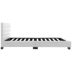 Cadre de lit Blanc Similicuir 120 x 200 cm 