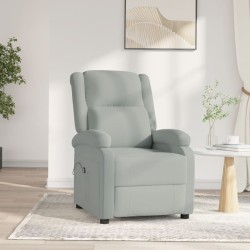Fauteuil inclinable électrique gris clair velours 