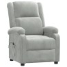 Fauteuil inclinable électrique gris clair velours 
