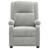 Fauteuil inclinable électrique gris clair velours 