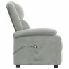 Fauteuil inclinable électrique gris clair velours 