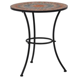 Ensemble de bistro 3 pcs mosaïque Carreau céramique Orange/Gris  