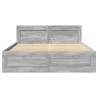 Cadre de lit et tête de lit sans matelas sonoma gris 140x190 cm 
