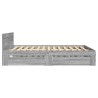 Cadre de lit et tête de lit sans matelas sonoma gris 140x190 cm 