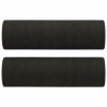 Canapé 2 places avec oreillers décoratifs noir 120 cm tissu 
