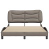 Cadre de lit sans matelas taupe 140x200 cm tissu 