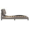 Cadre de lit sans matelas taupe 140x200 cm tissu 