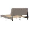Cadre de lit sans matelas taupe 140x200 cm tissu 