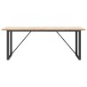 Table à manger cadre en O 200x100x75,5 cm bois pin massif acier 