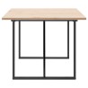 Table à manger cadre en O 200x100x75,5 cm bois pin massif acier 
