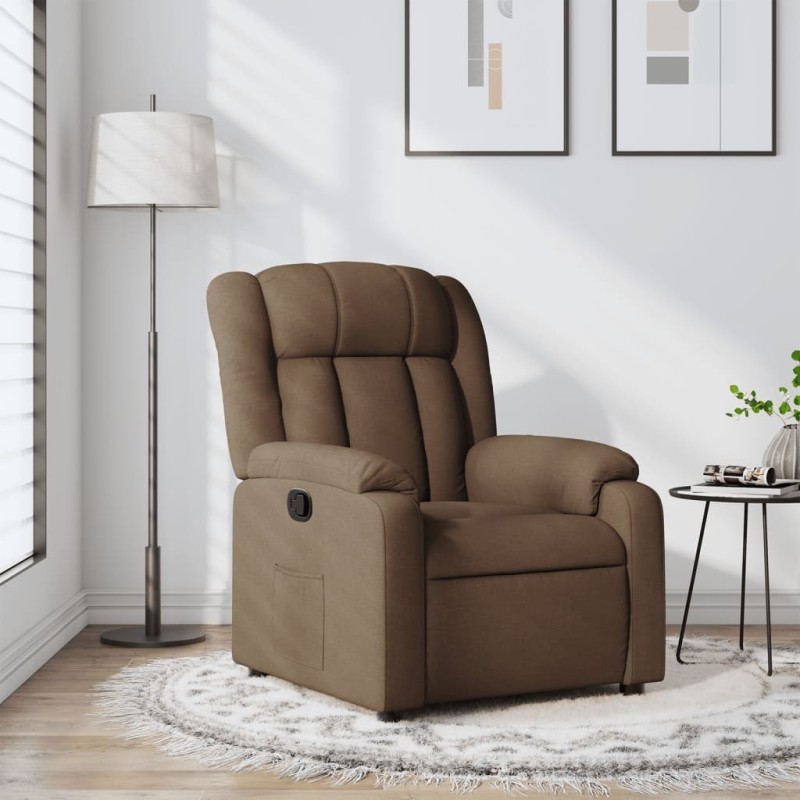Fauteuil inclinable Marron Tissu 
